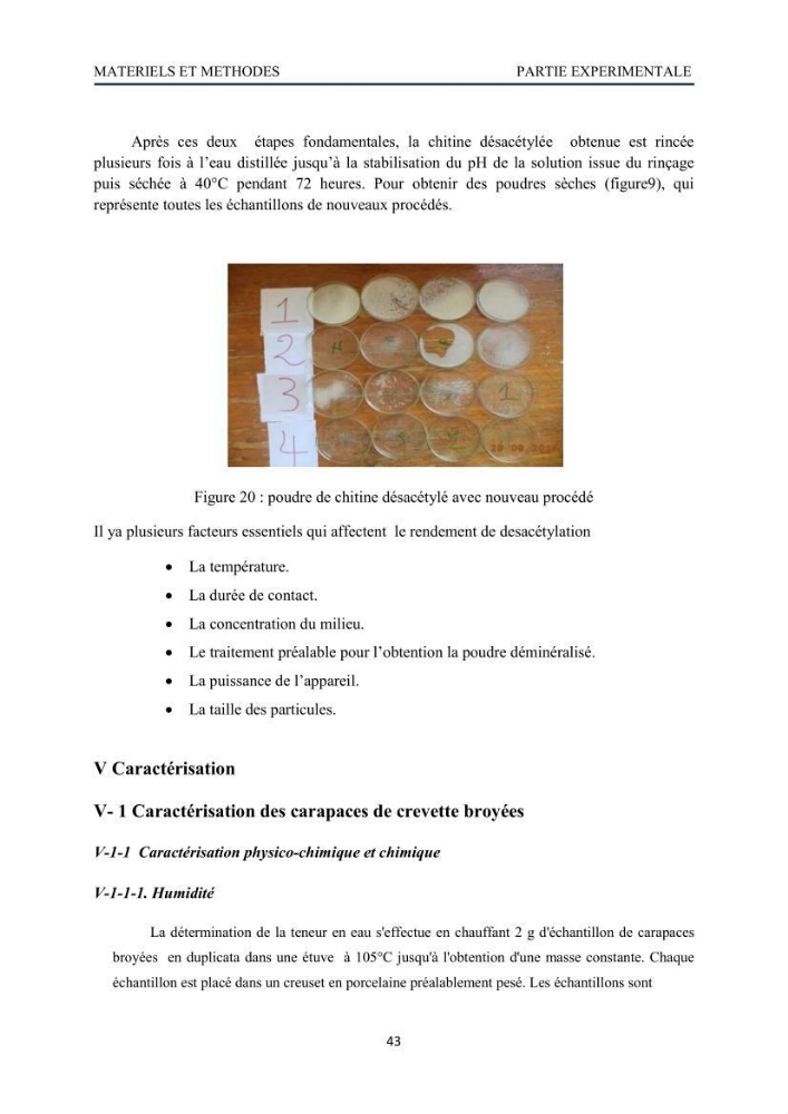 Mise au point d\'un protocole d\'extraction assistée aux micro-ondes du chitosane à partir de carapaces de crevettes