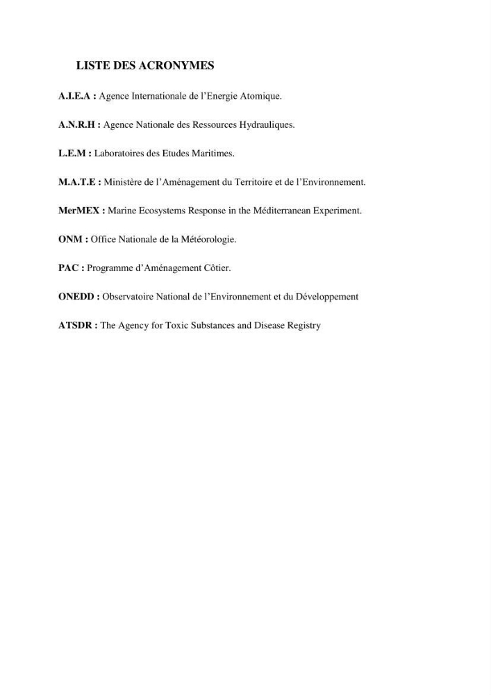 Evaluation de la pollution dans la baie de Bou-ismail