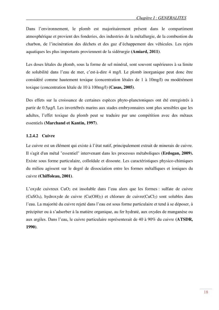 Evaluation de la pollution dans la baie de Bou-ismail