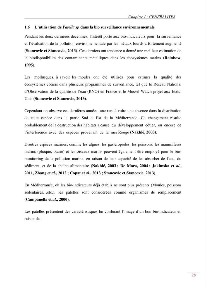 Evaluation de la pollution dans la baie de Bou-ismail