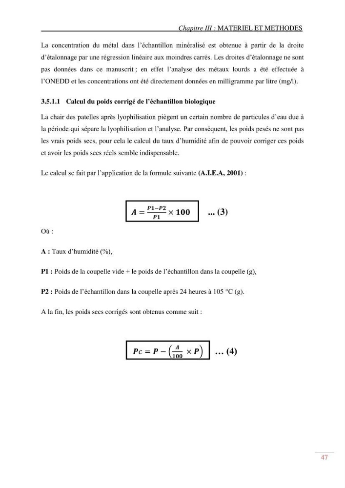 Evaluation de la pollution dans la baie de Bou-ismail