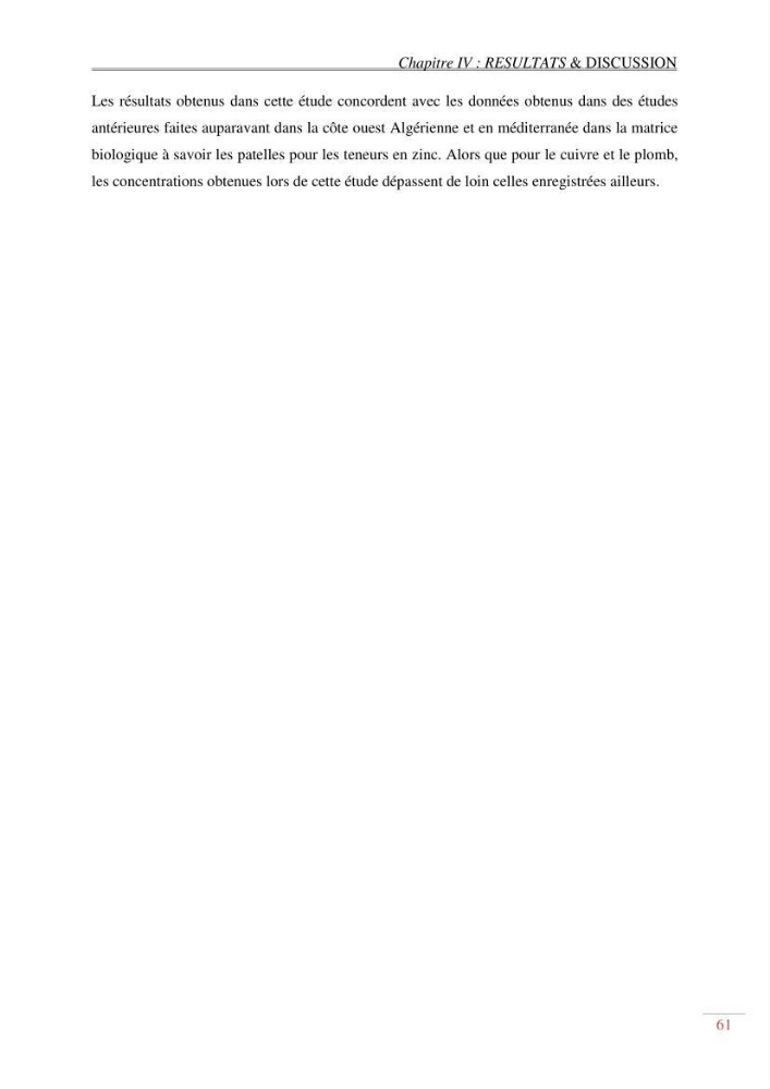 Evaluation de la pollution dans la baie de Bou-ismail