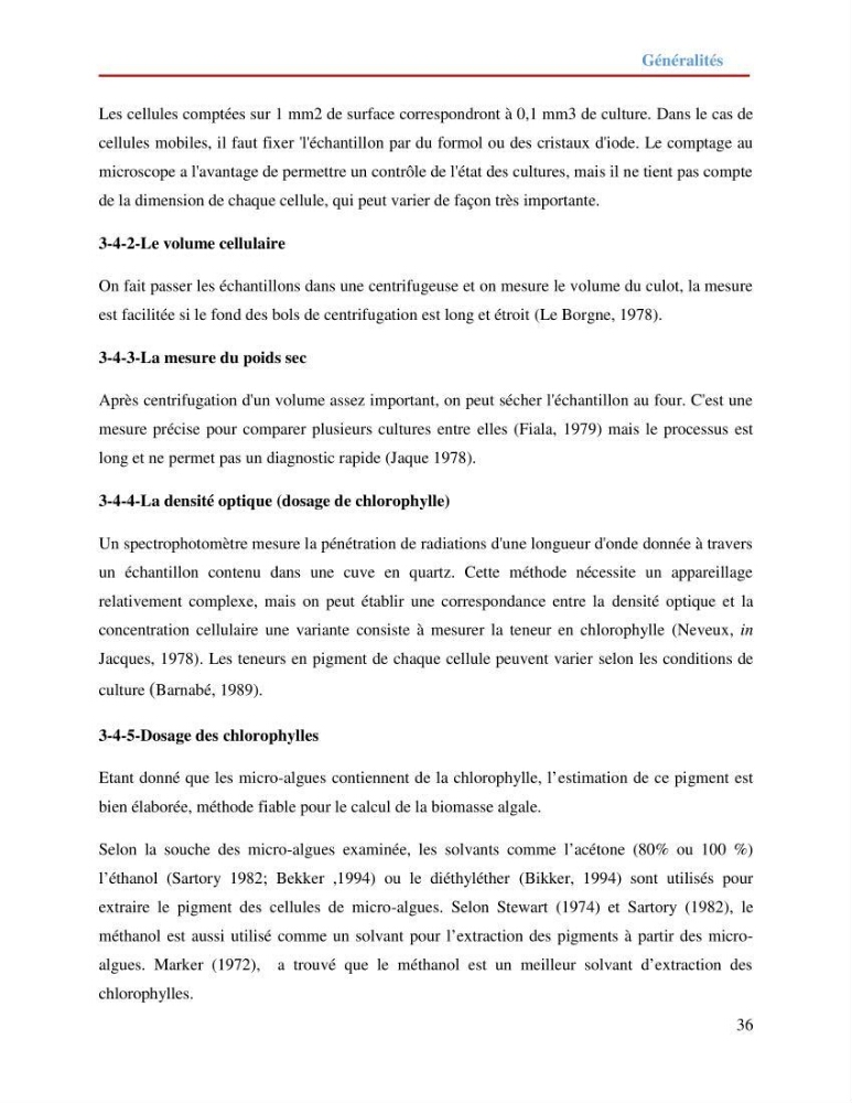 Contribution à la mise en culture des micro-algues ( Chlorella sp et Scenedemus sp): Identification, purification et culture en batch