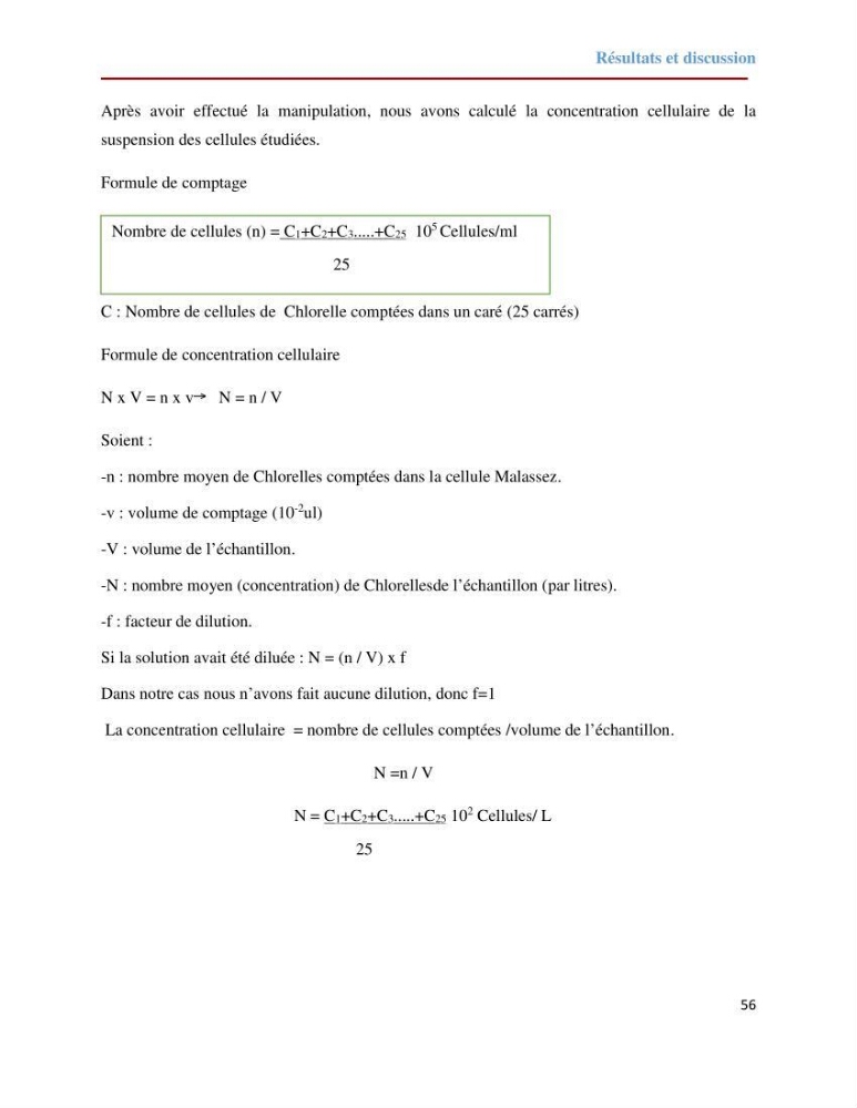 Contribution à la mise en culture des micro-algues ( Chlorella sp et Scenedemus sp): Identification, purification et culture en batch