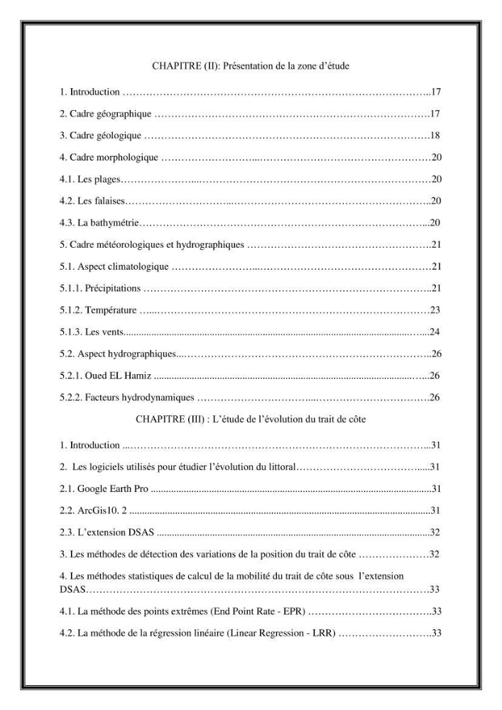 Influence de promontoire rocheux (cap Matifou) sur les processus hydrosédimentaire de la plage Tamenfoust-Est