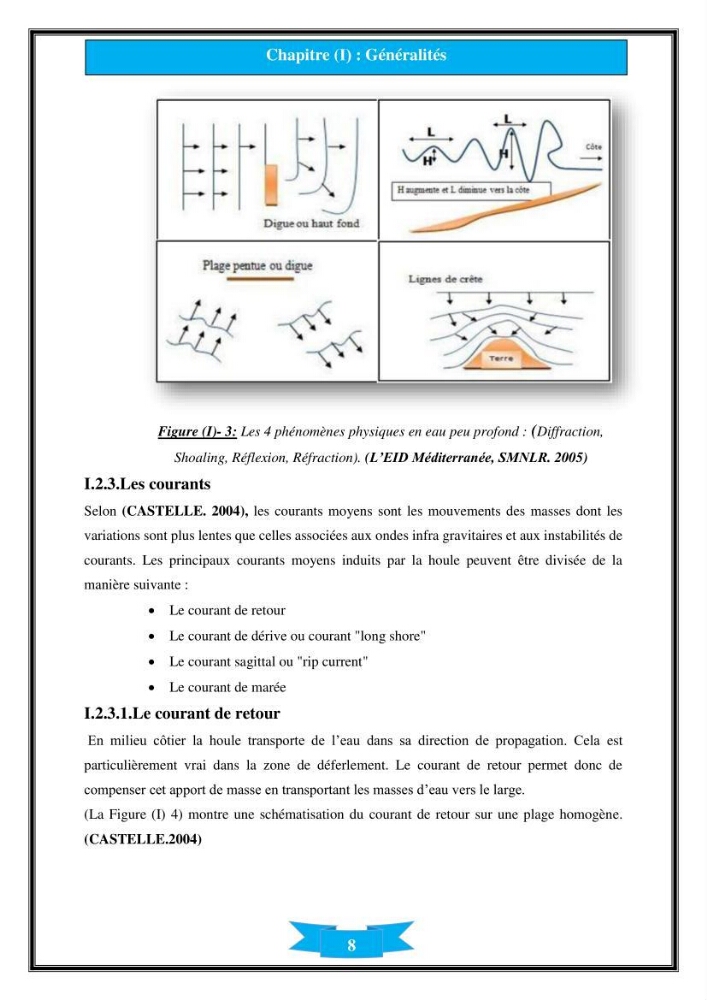 Influence de promontoire rocheux (cap Matifou) sur les processus hydrosédimentaire de la plage Tamenfoust-Est