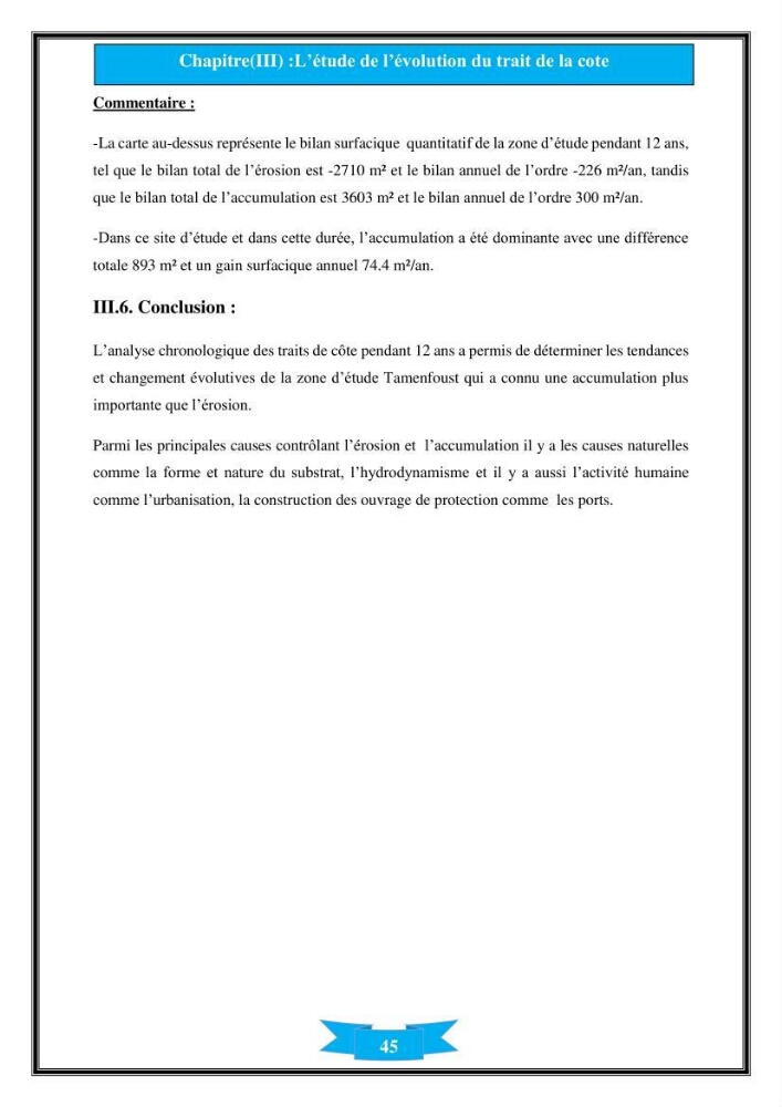 Influence de promontoire rocheux (cap Matifou) sur les processus hydrosédimentaire de la plage Tamenfoust-Est