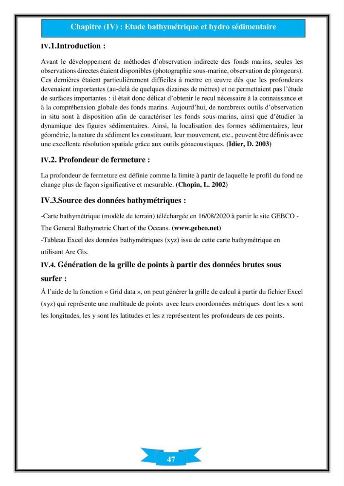 Influence de promontoire rocheux (cap Matifou) sur les processus hydrosédimentaire de la plage Tamenfoust-Est