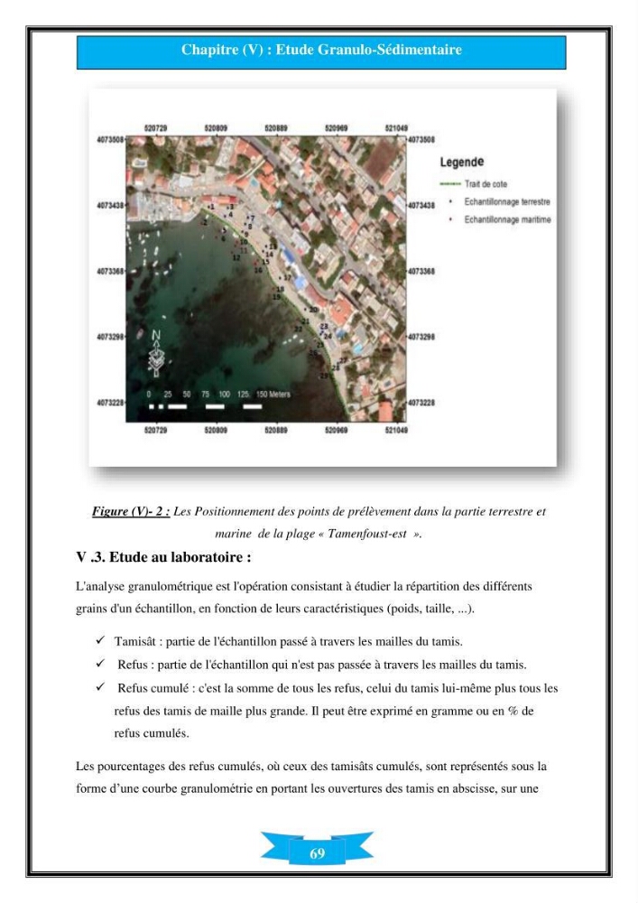 Influence de promontoire rocheux (cap Matifou) sur les processus hydrosédimentaire de la plage Tamenfoust-Est