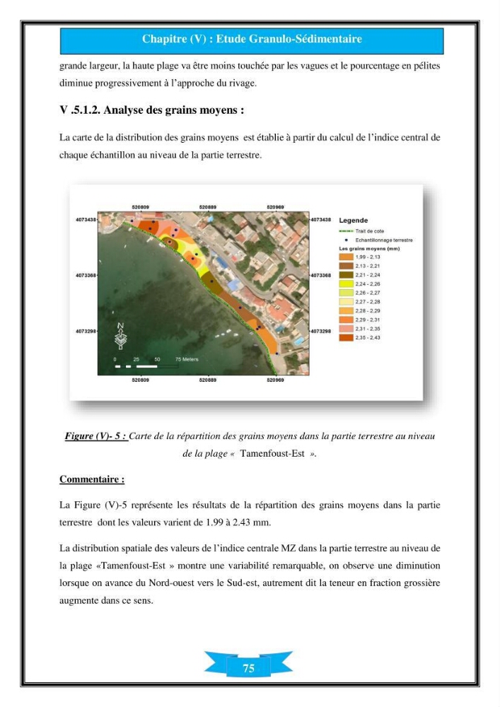 Influence de promontoire rocheux (cap Matifou) sur les processus hydrosédimentaire de la plage Tamenfoust-Est