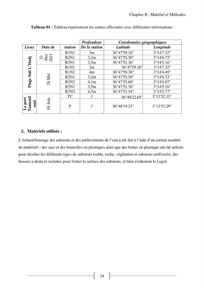 Biodiversité et composition du phytoplancton et du microphytobenthos de la côte Est Algéroise