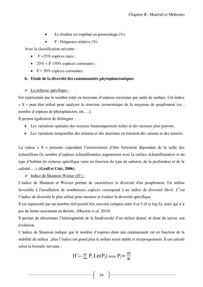 Biodiversité et composition du phytoplancton et du microphytobenthos de la côte Est Algéroise