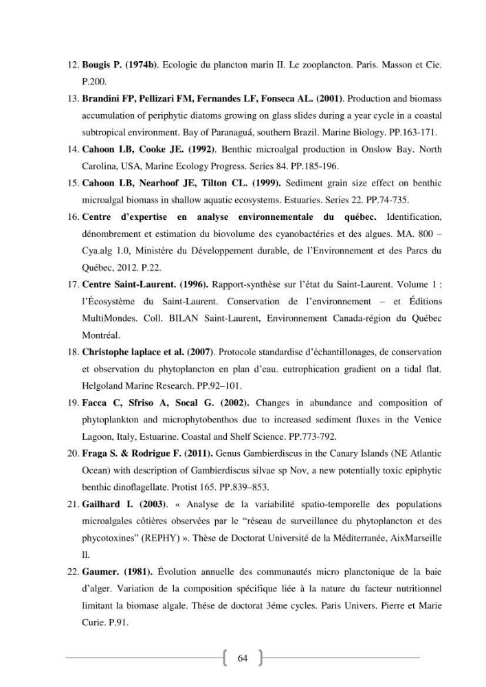 Biodiversité et composition du phytoplancton et du microphytobenthos de la côte Est Algéroise