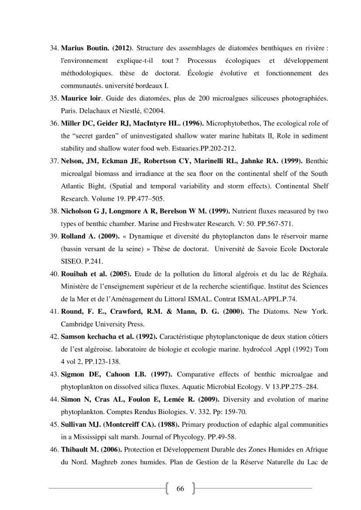 Biodiversité et composition du phytoplancton et du microphytobenthos de la côte Est Algéroise