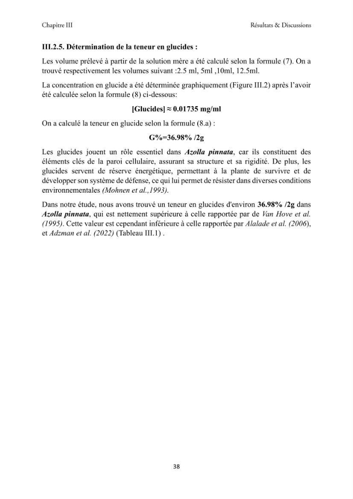 Détermination des propriétés antioxydantes et antimicrobiennes d\'une plante aquatique l’Azolla pinnata en vue de sa valorisation
