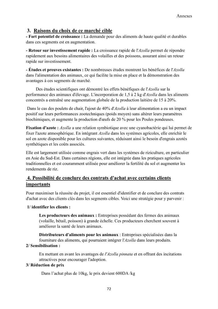 Détermination des propriétés antioxydantes et antimicrobiennes d\'une plante aquatique l’Azolla pinnata en vue de sa valorisation