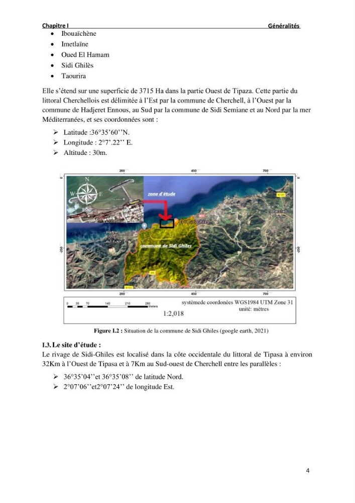 Etude deProtection du Rivage de Sidi Ghiles: