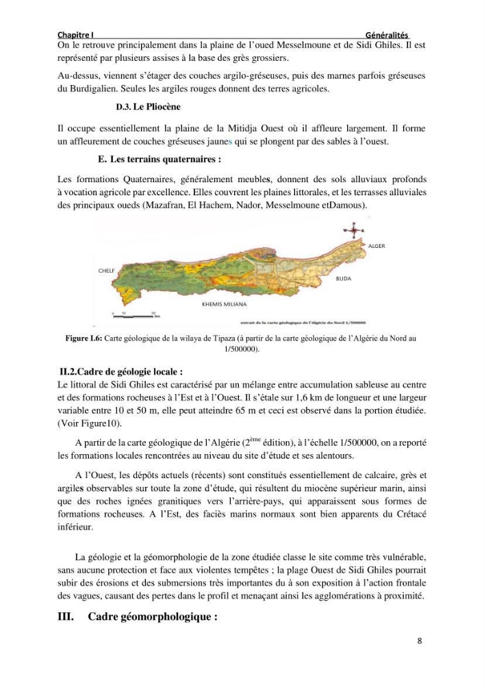 Etude deProtection du Rivage de Sidi Ghiles: