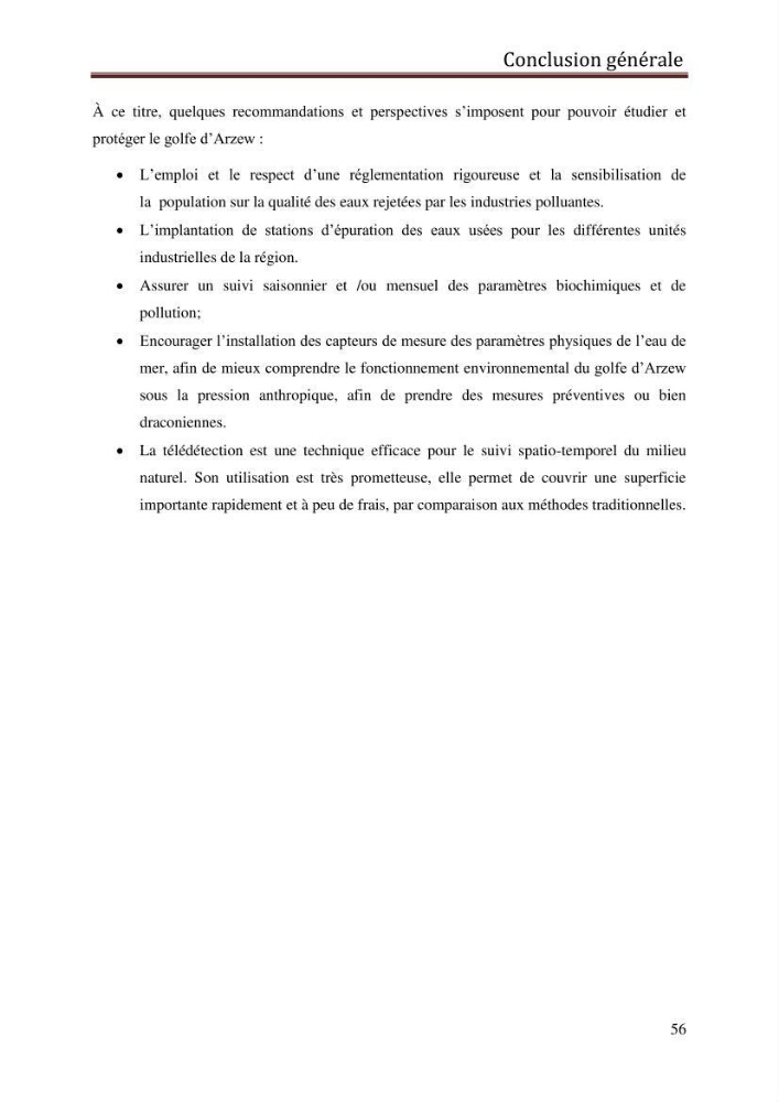 Contribution à l’évaluation de la qualité du milieu marin dans la cote oranaise (Golfe d’Arzew).:
