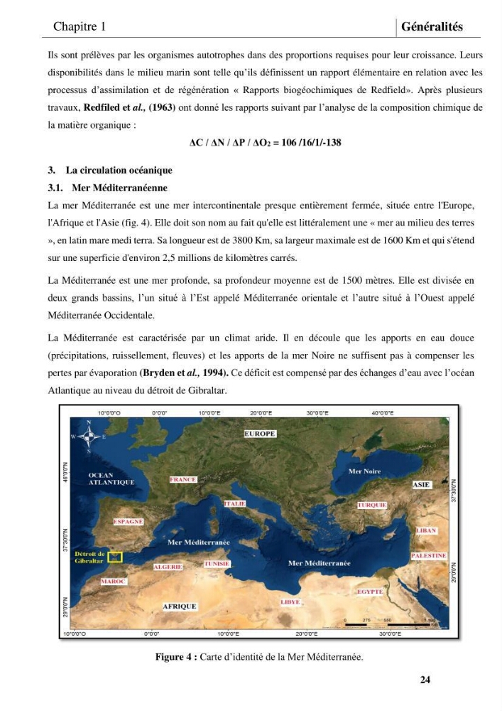 Les conditions physicochimiques au large des côtes centrales algériennes: contribution à l’étude des structures hydrologiques