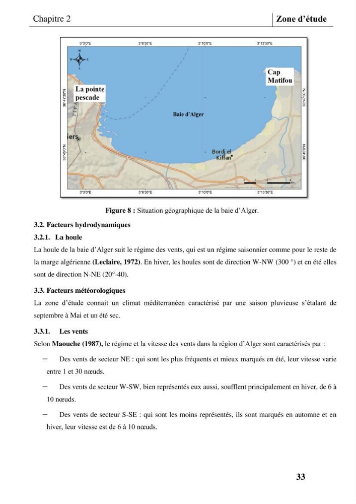 Les conditions physicochimiques au large des côtes centrales algériennes: contribution à l’étude des structures hydrologiques