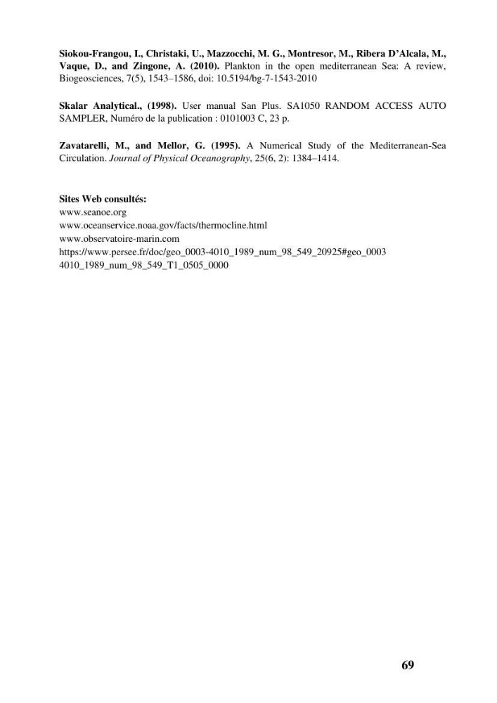 Les conditions physicochimiques au large des côtes centrales algériennes: contribution à l’étude des structures hydrologiques