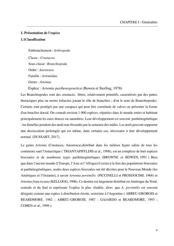 Estimation de la croissance d’Artemia salina en élevage