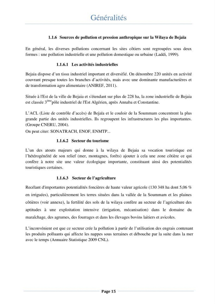 Essai d\'élaboration de la carte de sensibilité écologique de la wilaya de Béjaia