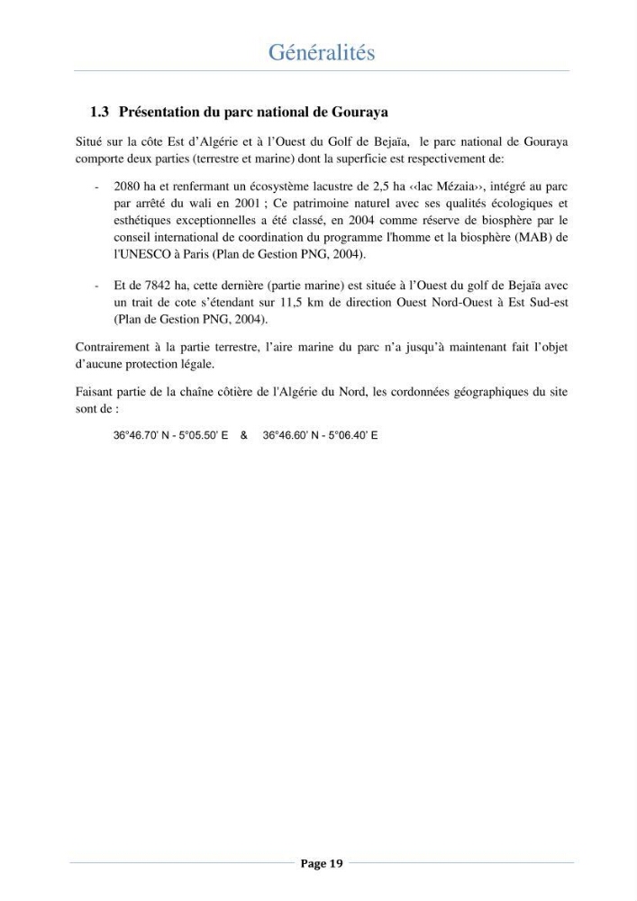 Essai d\'élaboration de la carte de sensibilité écologique de la wilaya de Béjaia