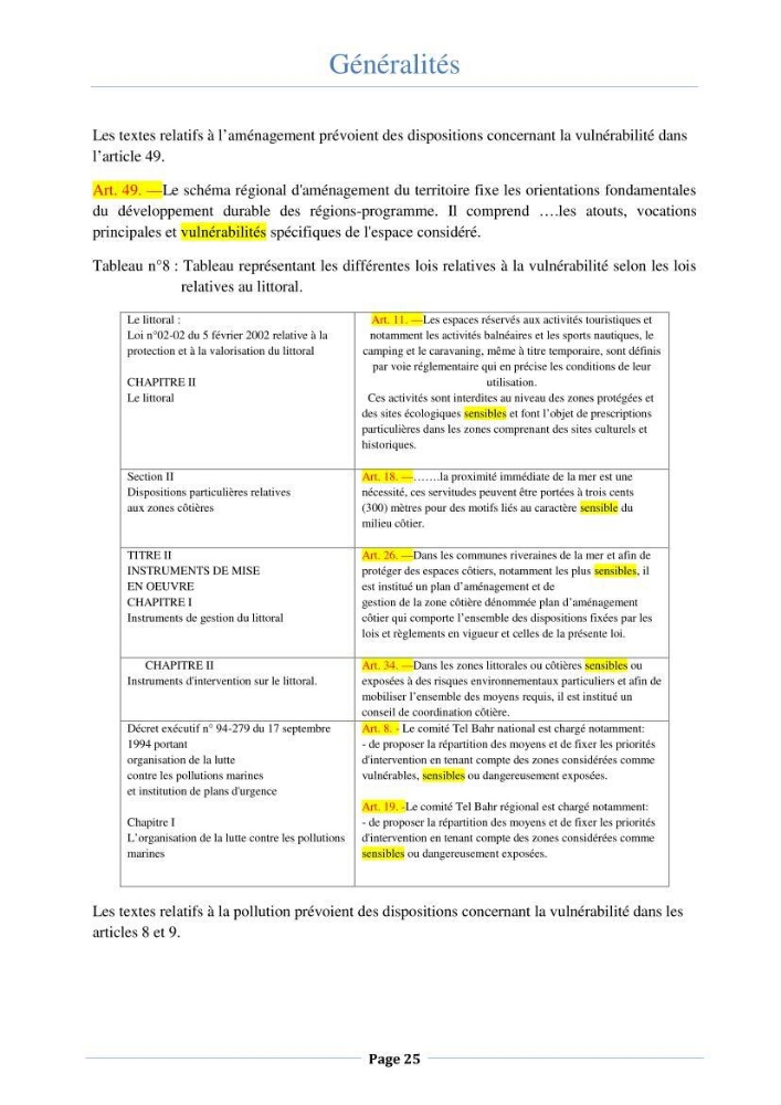 Essai d\'élaboration de la carte de sensibilité écologique de la wilaya de Béjaia