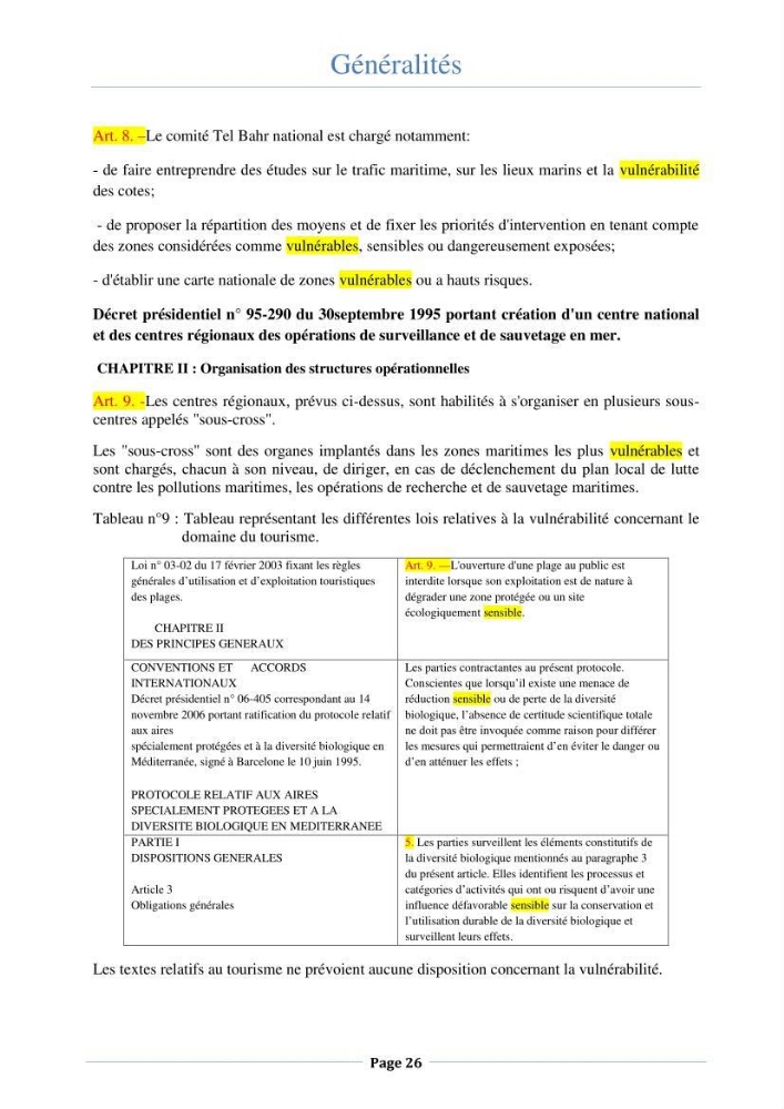 Essai d\'élaboration de la carte de sensibilité écologique de la wilaya de Béjaia