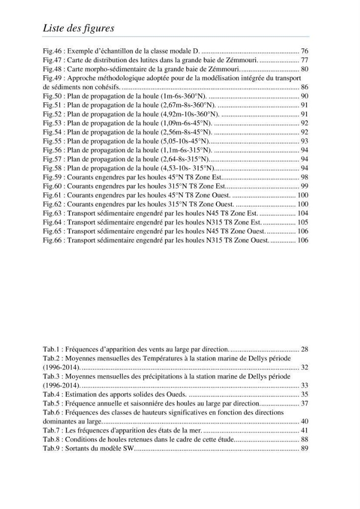 Mise en place d\'une base de donnée sédimentologique dans le domaine côtier de la grande baie de zemmouri