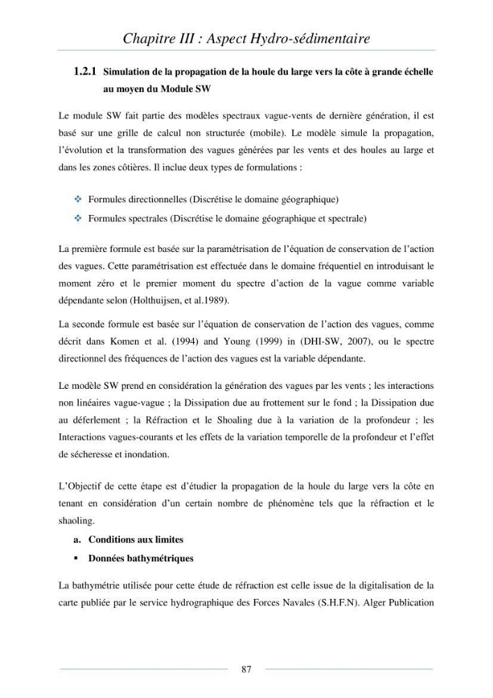 Mise en place d\'une base de donnée sédimentologique dans le domaine côtier de la grande baie de zemmouri