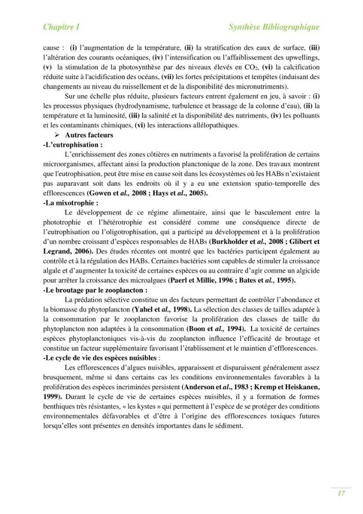 Contribution a l\'étude du phytoplancton toxique et/ou nuisible au niveau d\'une ferme conchylicole: cas de la ferme \"Orcamarine\" Ain Taya