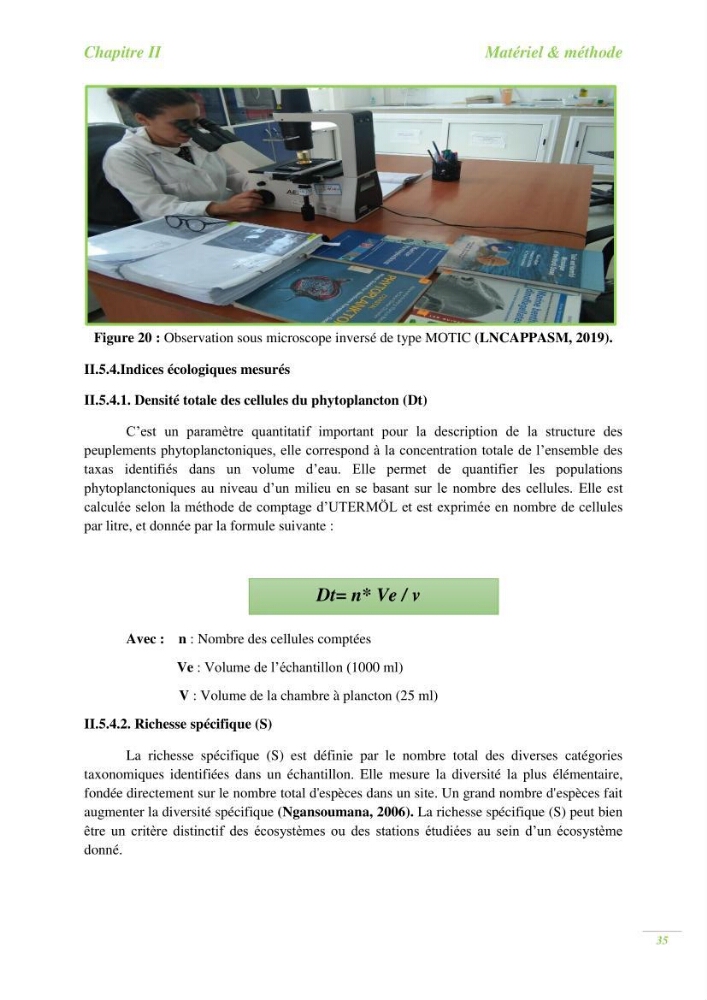 Contribution a l\'étude du phytoplancton toxique et/ou nuisible au niveau d\'une ferme conchylicole: cas de la ferme \"Orcamarine\" Ain Taya