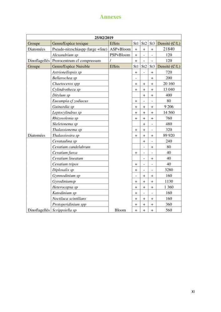 Contribution a l\'étude du phytoplancton toxique et/ou nuisible au niveau d\'une ferme conchylicole: cas de la ferme \"Orcamarine\" Ain Taya