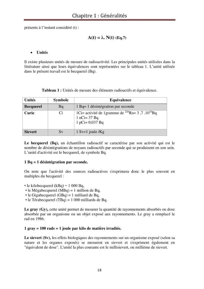 Détermination de la pollution radioactive dans les sédiments marins de la baie d\'Alger