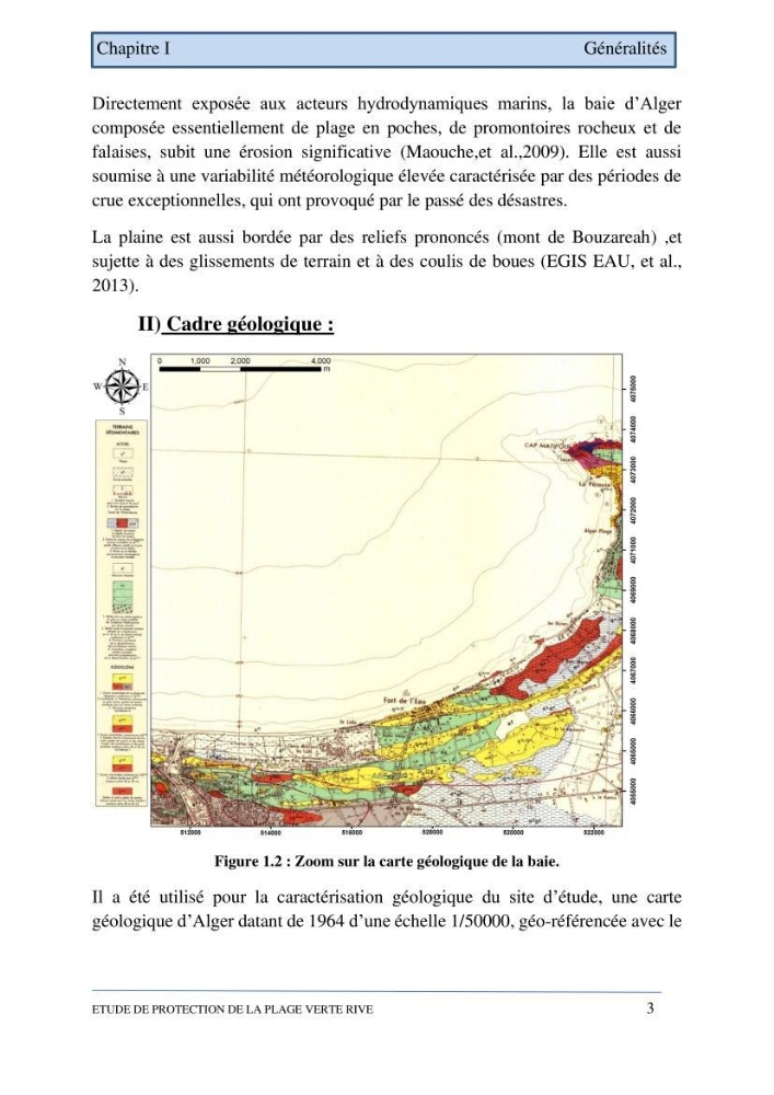 Etude de protection de la plage de la Verte Rive (Bordj El Kiffan)