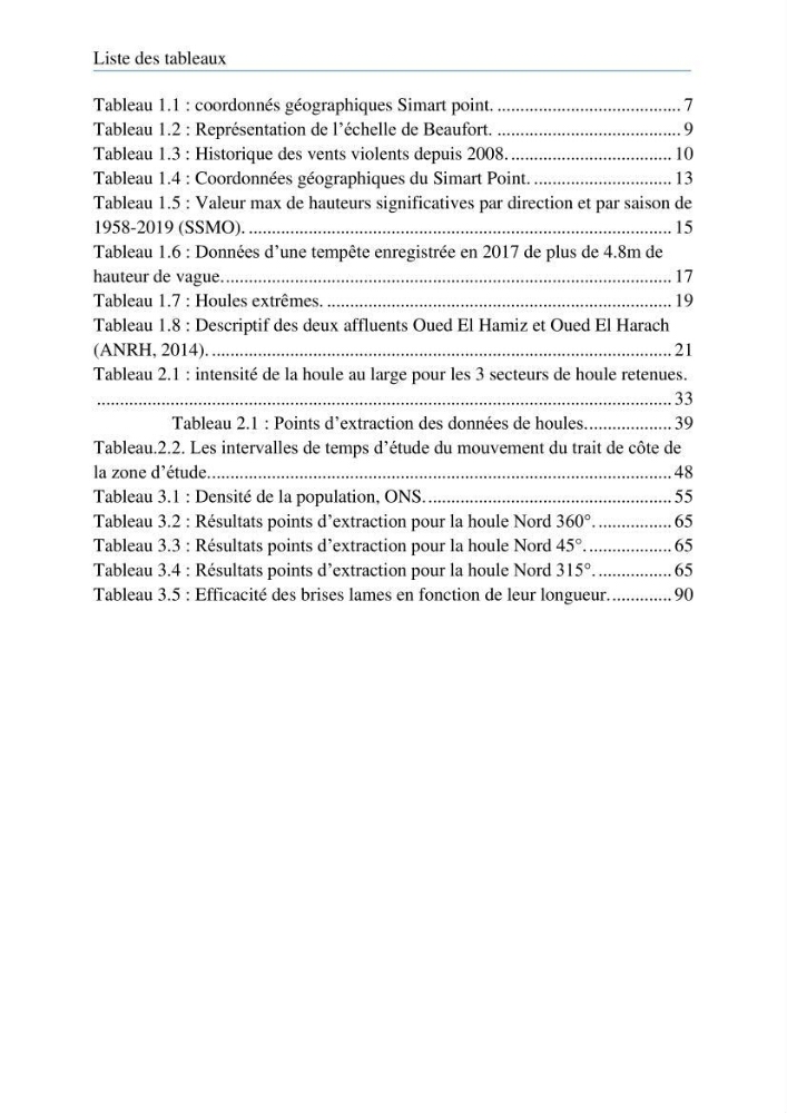 Etude de protection de la plage de la Verte Rive (Bordj El Kiffan)