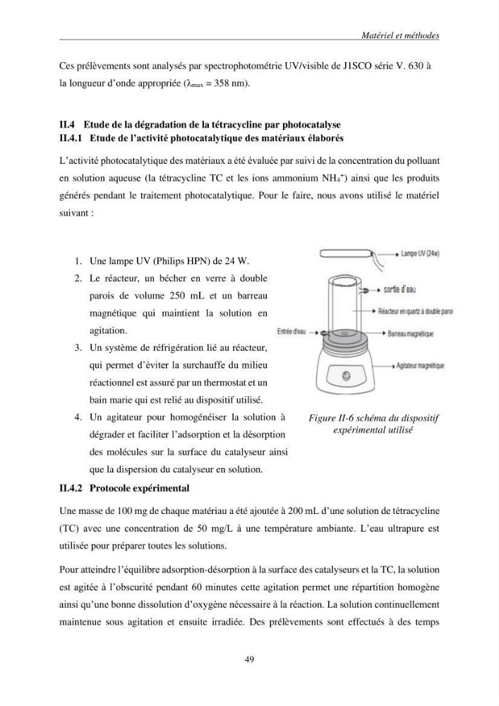 Etude du procédé hybride couplant l’adsorption et la photocatalyse. Application au traitement des effluents issus des fermes piscicoles.