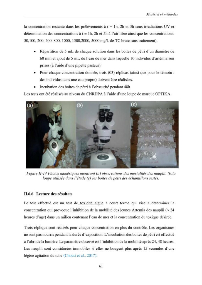 Etude du procédé hybride couplant l’adsorption et la photocatalyse. Application au traitement des effluents issus des fermes piscicoles.