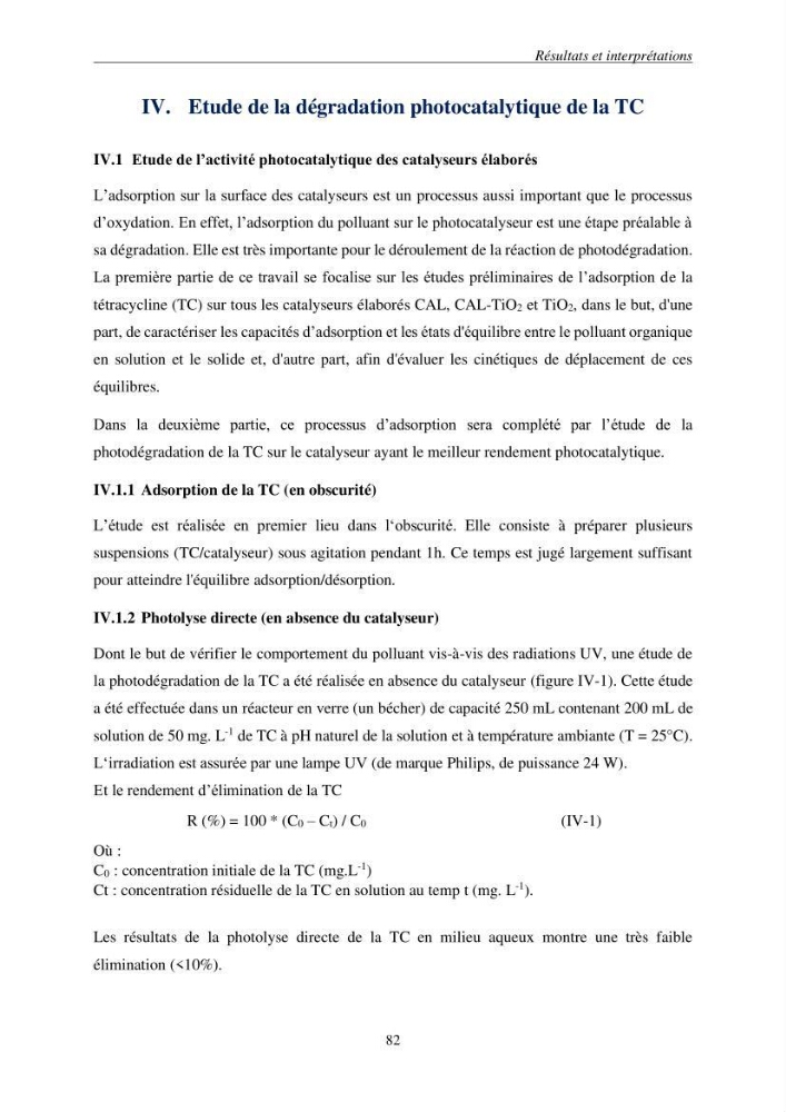Etude du procédé hybride couplant l’adsorption et la photocatalyse. Application au traitement des effluents issus des fermes piscicoles.