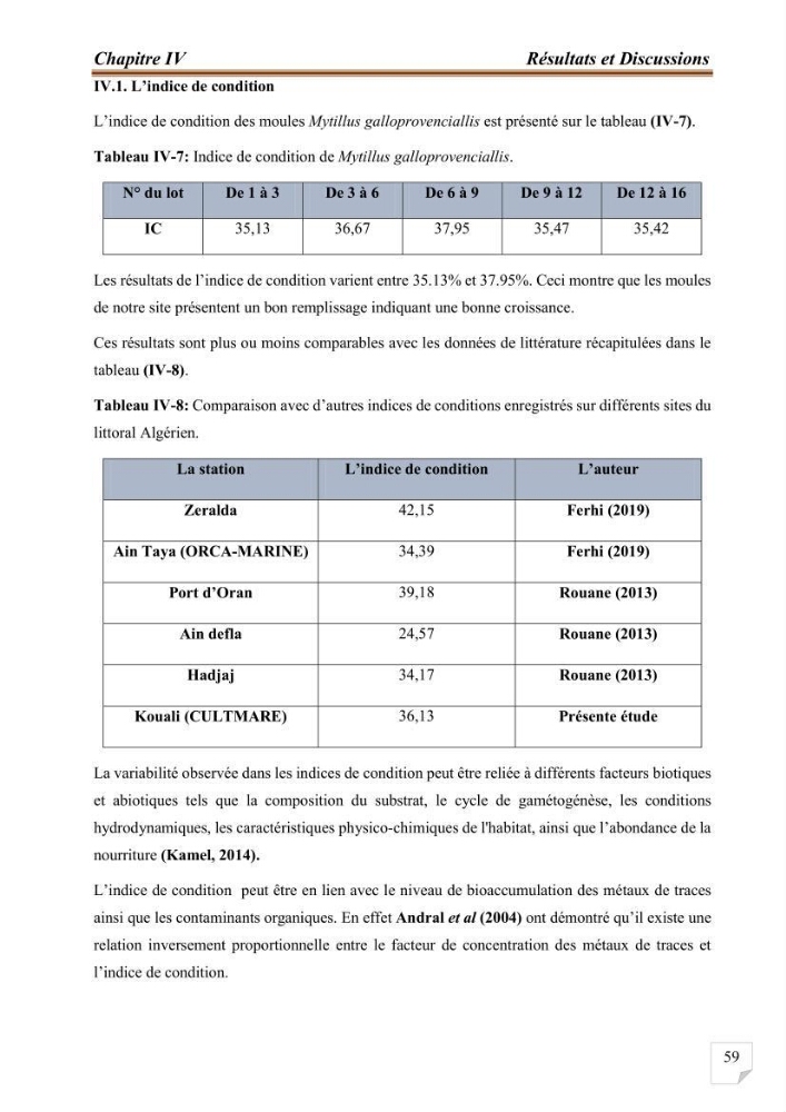 Evaluation de l’activité du Polonium-210 et niveaux des éléments de trace métalliques (Hg, Pb et Cd) dans le biote (Poissons comestibles et fruits de mer), risque sur la santé de l’homme