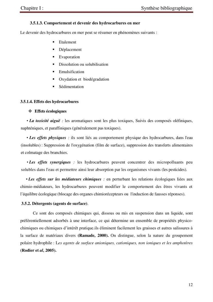 Détermination de l\'influence des rejets des eaux usées brutes sur la qualité bactériologique et physicochimique des eaux de mer. Cas d\'el katter (aproximité de port de cherchell, wilaya de Tipaza