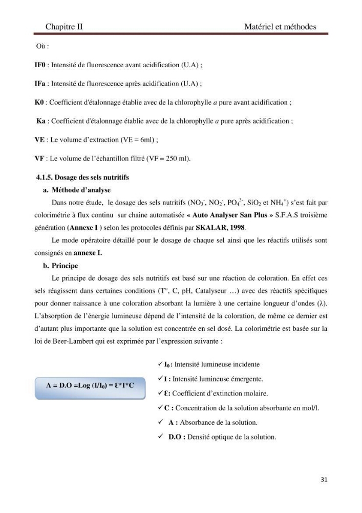 Détermination de l\'influence des rejets des eaux usées brutes sur la qualité bactériologique et physicochimique des eaux de mer. Cas d\'el katter (aproximité de port de cherchell, wilaya de Tipaza