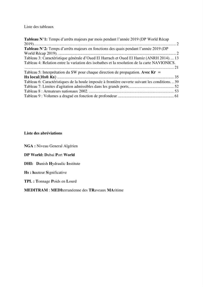 Etude hydrodynamique et d\'agitation portuaire: cas du port d\'Alger