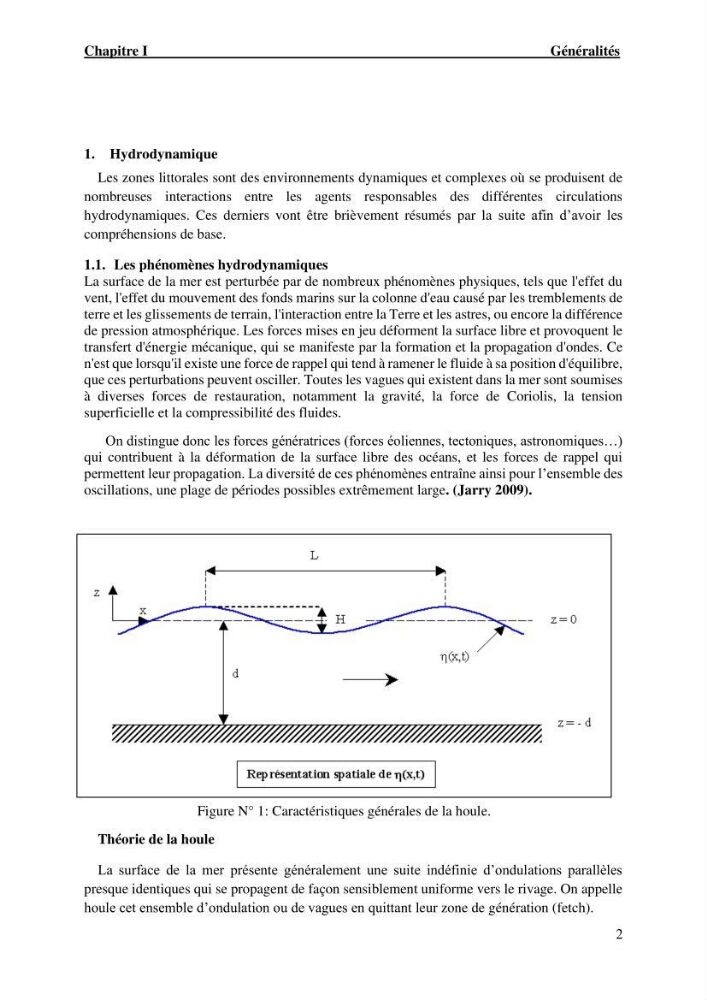 Etude hydrodynamique et d\'agitation portuaire: cas du port d\'Alger