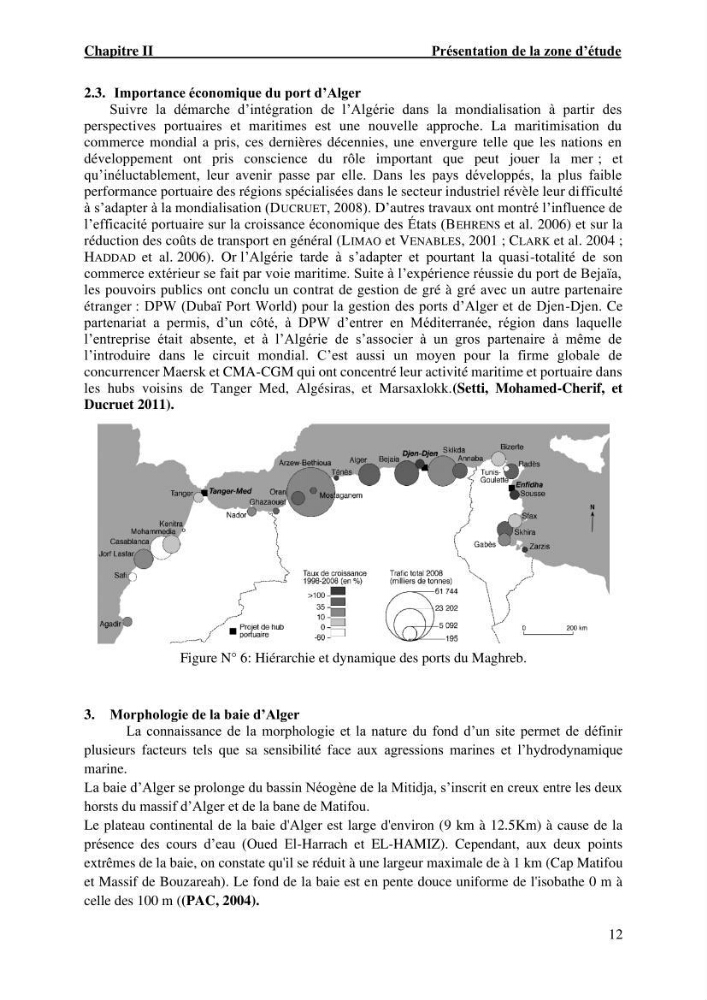 Etude hydrodynamique et d\'agitation portuaire: cas du port d\'Alger