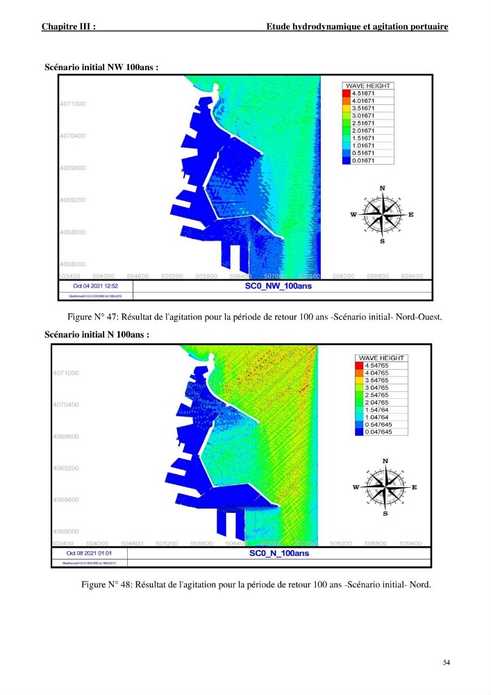 Etude hydrodynamique et d\'agitation portuaire: cas du port d\'Alger