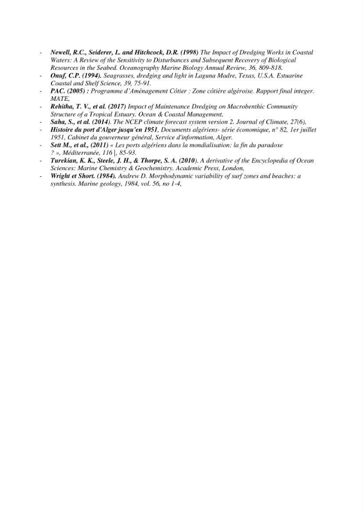 Etude hydrodynamique et d\'agitation portuaire: cas du port d\'Alger